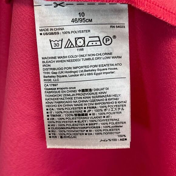 BANANA REPUBLIC Dress Size 10 Pink Flounce Shift Dressy Cocktail Party Summer - Picture 5 of 16